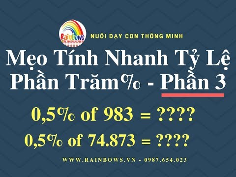 TÍNH NHANH TỶ LỆ PHẦN TRĂM - PHẦN 3